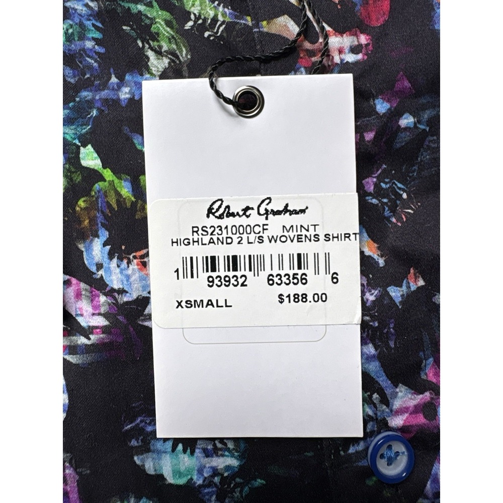 New Robert Graham Mens XS Highland 2 Long Sleeve Shirt Colorful Abstract Art - Picture 5 of 11